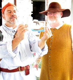 William and madPete with the Ship in a Bottle