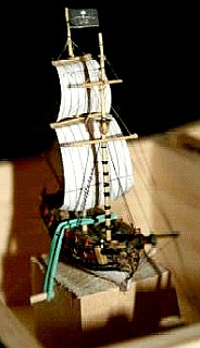 Aft Mast Sails from the Front