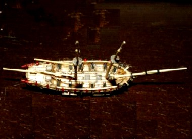 Addition of Masts and Spars, Top View