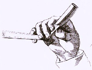 Holding a Razor - Perret
