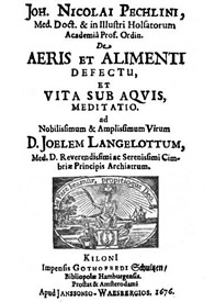 Title Page De Aeris et Alimentorum Defectu