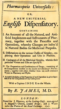 Richard James' Pharmacopoeia Universalis 1747