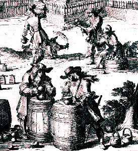 Men Making and Throwing Fire Weapons