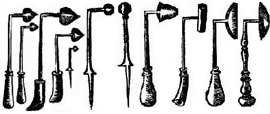 Round Cautery Irons, Pare