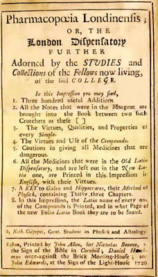 Culpeper's Dispensatory