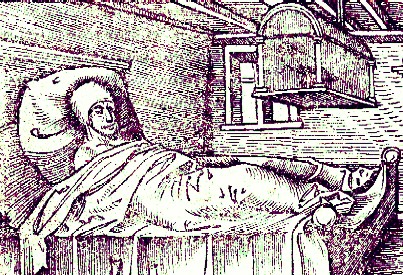 Man with Bandaged Head in Bed