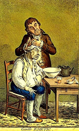 Physician Giving a Man an Emetic