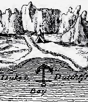 Closeup of Juan Fernandez Island Profile by Cooke